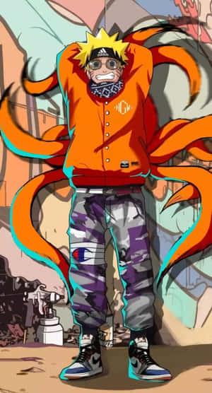 Naruto Posing For Trash Gang Wallpaper