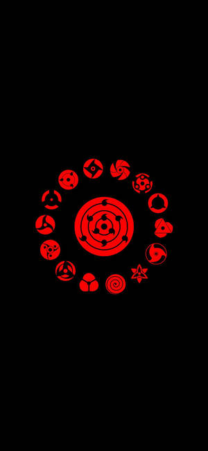 Naruto Sharingan Symbols Iphone Wallpaper