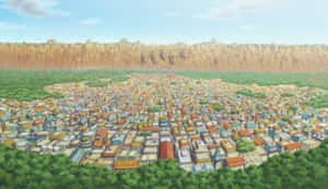 Naruto Shippuden Konoha Hidden Leaf Village Scenery Wallpaper
