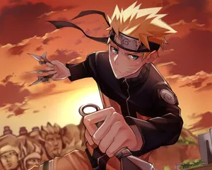 Naruto Uzumaki 4k Shuriken Kunai Wallpaper