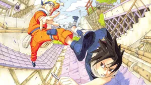 Naruto Uzumaki Challenges The Evil To A Battle Wallpaper