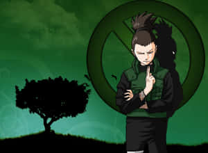 Naruto Uzumaki In Dynamic Green Background Wallpaper