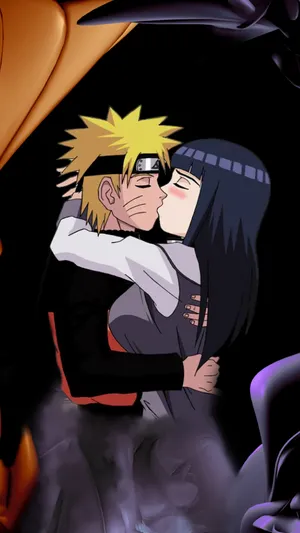 Narutoand Hinata Romantic Momenti Phone Wallpaper Wallpaper