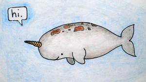 Narwhal Crayon Art Wallpaper