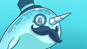 Narwhal Wearing Monocle Wallpaper