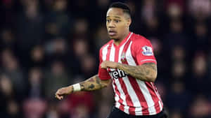 Nathaniel Clyne In Striped Uniform Wallpaper