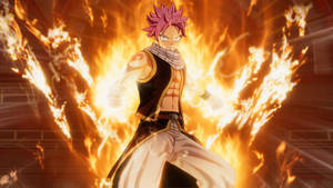 Natsu Orange Fire Anime Wallpaper