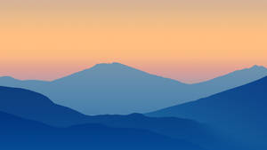 Nature's Beauty - A Colorful Minimalist Vector Art Mountain Wallpaper