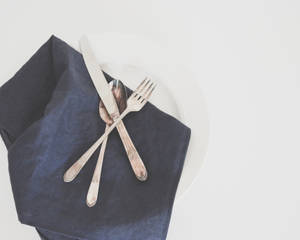 Navy Blue Napkin Wallpaper