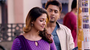 Nayanthara And Suriya - South Indian Stars In Frame Wallpaper