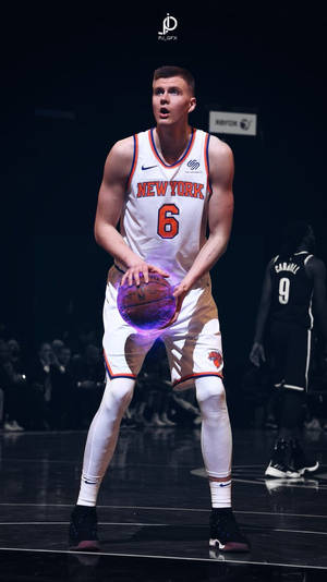 Nba Basketball Kristaps Porzingis Photo Art Wallpaper