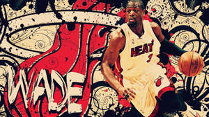 Nba League Dwyane Wade Artwork Wallpaper