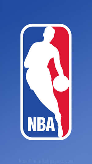 Nba Logo On Blue Gradient Canvas Wallpaper