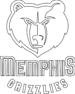 Nba Memphis Grizzlies Logo Sketch Wallpaper