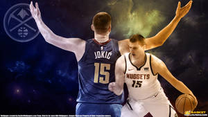 Nba Star Nikola Jokic In Action Wallpaper