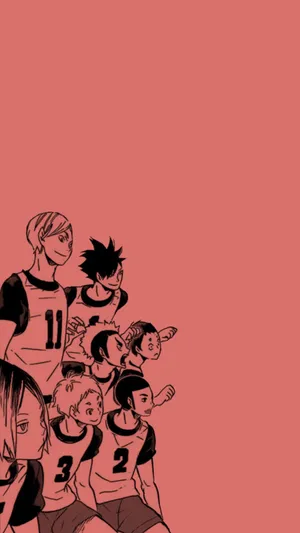 Nekoma High School Making An Exciting Volleyball Match. Wallpaper