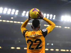 Nelson Semedo Holding The Ball Up Wallpaper