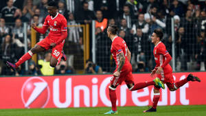 Nelson Semedo Leaping In The Air Wallpaper