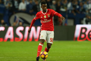 Nelson Semedo Wearing Red And White Wallpaper