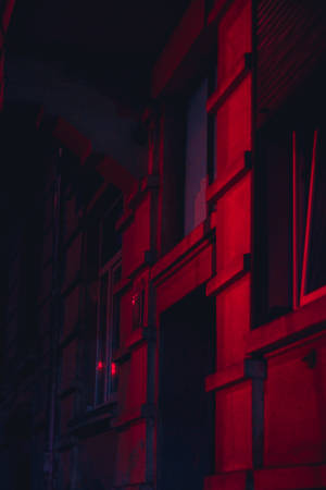 Neon Aesthetic Building Wall Wallpaper