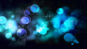 Neon Blue Aesthetic Bubbles Vector Art Wallpaper