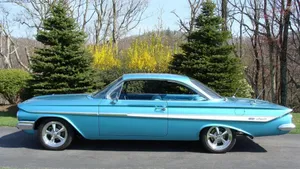 Neon Blue Chevrolet Impala 1967 Wallpaper