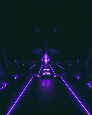 Neon Car Purple Silhouette Wallpaper