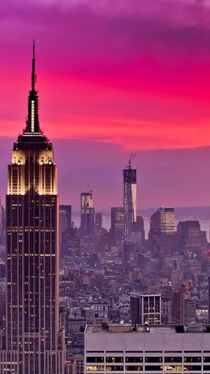 Neon City Sunset Iphone Wallpaper