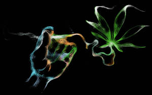 Neon Colored Smoke Art Weed Aesthetic Wallpaper