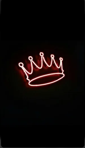 Neon Crown Red Baddie Wallpaper
