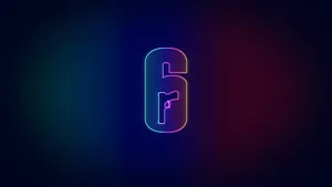 Neon_ Glow_ Number_ Six_ Background Wallpaper