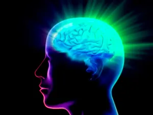 Neon Glowing Mind Graphic Wallpaper