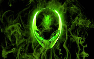 Neon Green Alien Wallpaper