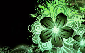 Neon Green Color Flowers Wallpaper