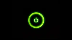 Neon Green Power Button Wallpaper