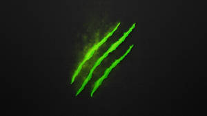 Neon Green Scratches Wallpaper