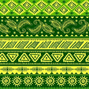 Neon Green Tribal Pattern Wallpaper