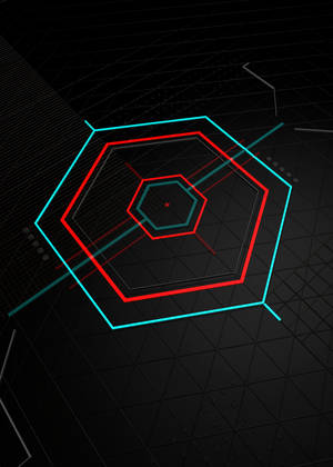 Neon Hexagon Laser Wallpaper