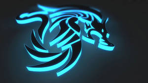 Neon Ice Dragon Wallpaper