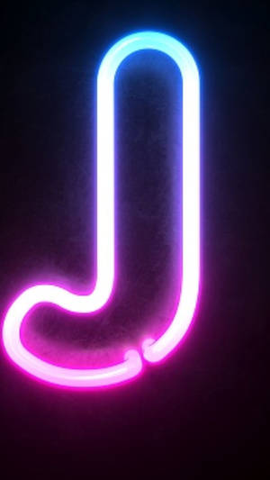 Neon Letter J Wallpaper