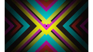 Neon Letter X Pattern Wallpaper