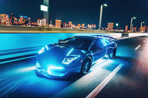 Neon Light Lamborghini Wallpaper