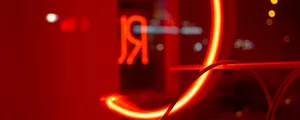 Neon Light On Glass Wall Red Ultra Wide Hd Wallpaper