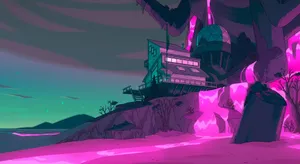 Neon Lighting Steven Universe Ipad Wallpaper