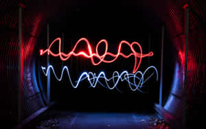Neon Lights Blue Red Tumblr Laptop Wallpaper