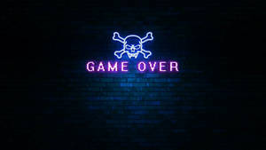 Neon Lights Game Over Wallpaper