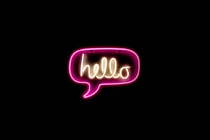 Neon Lights Hello Wallpaper