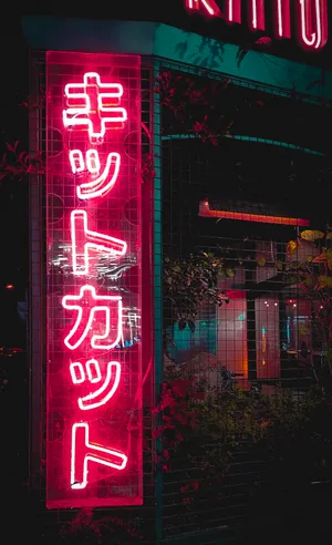 Neon Lights Of Japan - A Showcase Of The Country's Vibrant Night Life Wallpaper