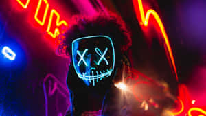 Neon Mask 1920 X 1080 Wallpaper