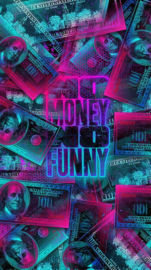 Neon Money Iphone Wallpaper